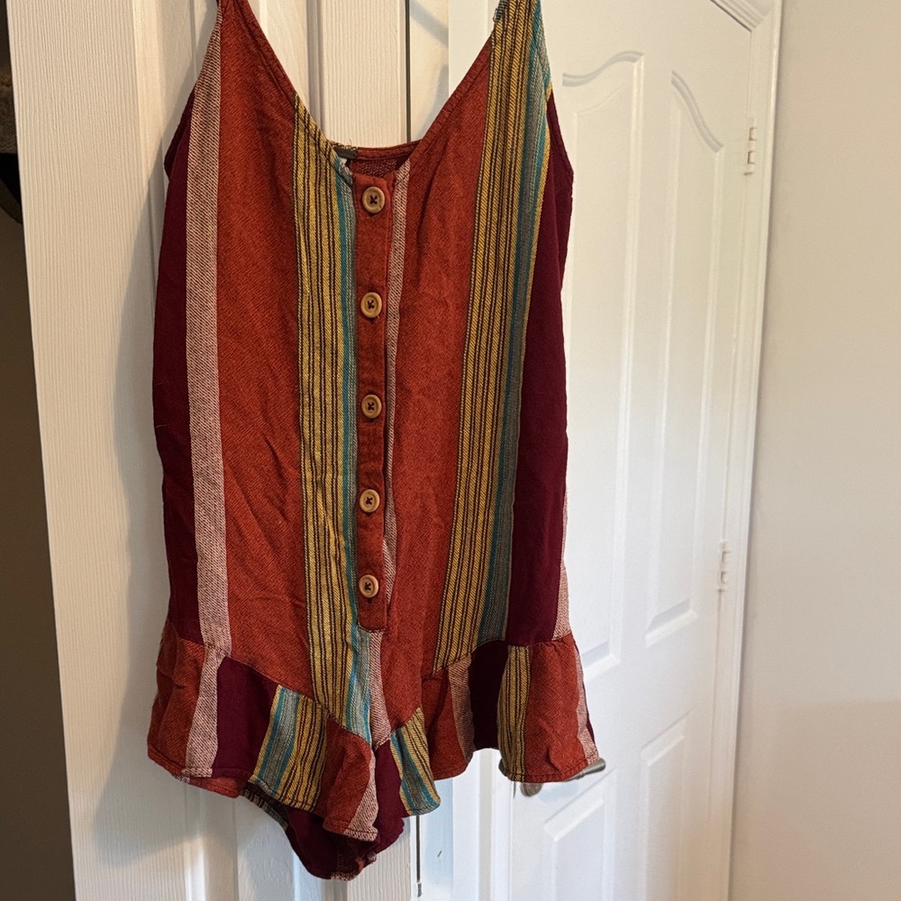 Free People Multicolor Striped Romper